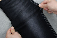 Tissu maigre de jeans de Legging de bout droit de coton de 75% de denim superbe de noir