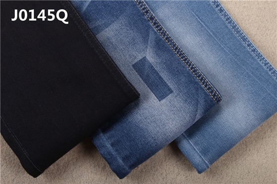 10,5 onces 62/63" satin tissent le tissu superbe de denim d'indigo de bout droit pour des jeans
