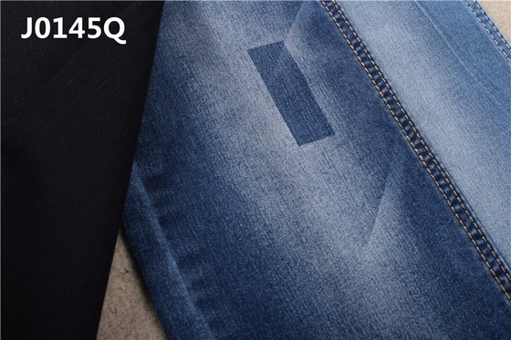 10,5 onces 62/63" satin tissent le tissu superbe de denim d'indigo de bout droit pour des jeans