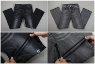 Tissu noir foncé de denim de jeans de bout droit de puissance de coton pour les hommes maigres de femmes de guêtres