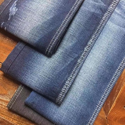 Tissu cassé de denim de sergé de doucement 10 onces pour des jeans des hommes