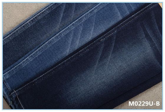 Bon prix Tissu superbe de jeans de Lycra de coton de toucher doux bleu-foncé en ligne