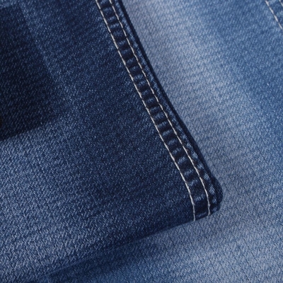 Couche d'armure de jacquard la double imitent tricotent le tissu de denim pour des jeans