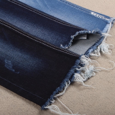 Couleur bleu-foncé superbe de désencollage de tissu de denim de bout droit de Repreve de mèche