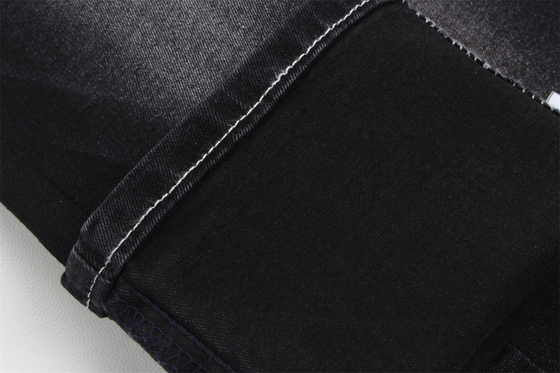 356gsm 10.5Oz Stretch Denim Fabric Black Color 3/1 Right Hand Sergé