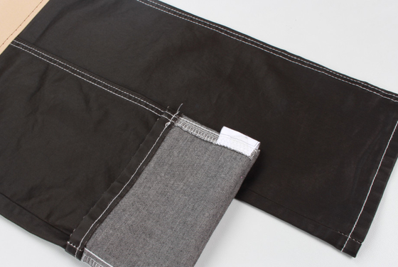 6.8 oz revêtement spandex denim tissu pour femmes noir revêtement jeans tissu