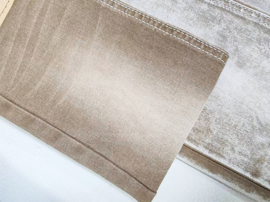Tissu en denim étirable légère et colorée en kaki