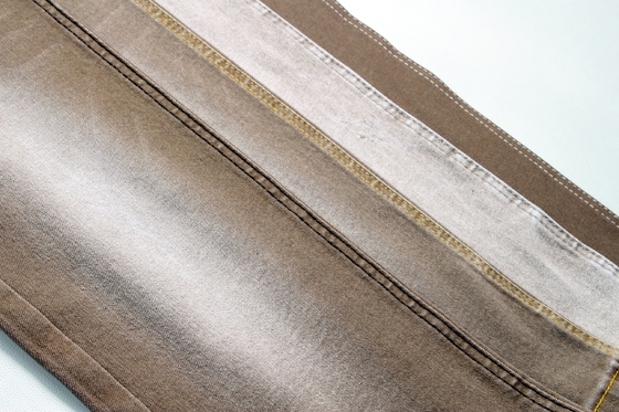 Tissu en denim étirable légère et colorée en kaki