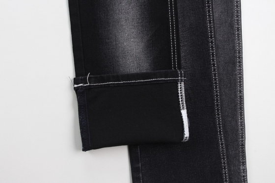 Vente à chaud de 10 oz de slub de déformation haute étirement noir arrière tissu en denim tissé pour jeans