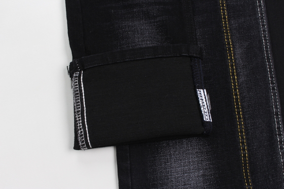 12 oz noir et noir arrière en crosshatch en tissu de jean