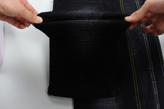 12 oz noir et noir arrière en crosshatch en tissu de jean