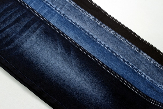 Disponible en tissu denim de couleur bleu foncé élastique de poids moyen, produits prêts pour la fabrication de jeans