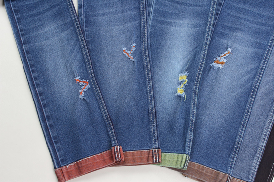Gros de 10 oz Tissu en denim tissé à l' arrière coloré pour jeans