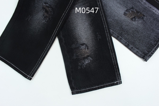 10.5 oz 100% coton noir et noir arrière rigide Jeans denim tissu