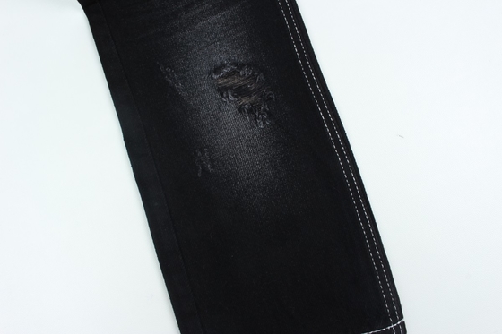 10.5 oz 100% coton noir et noir arrière rigide Jeans denim tissu
