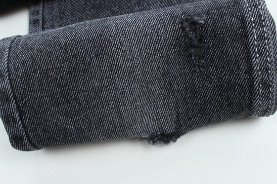 10.5 oz 100% coton noir et noir arrière rigide Jeans denim tissu