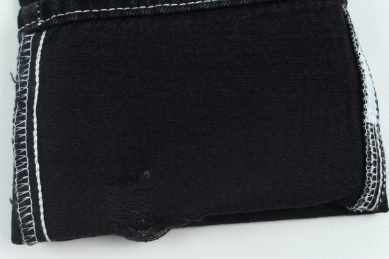 10.5 oz 100% coton noir et noir arrière rigide Jeans denim tissu
