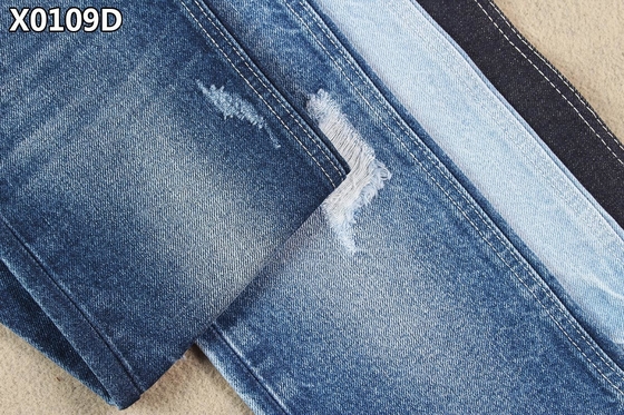Tissu en coton denim vintage 14 oz tissé étroit 6 x 6 TWILL frais coton étirable respirant