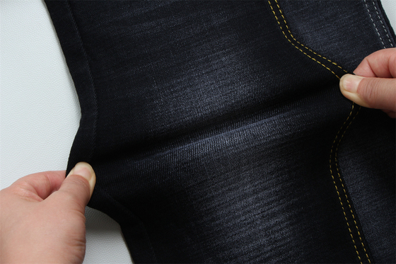 11.2 Oz Noir et noir Derrière Tissu en denim