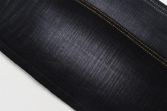 11.2 Oz Noir et noir Derrière Tissu en denim