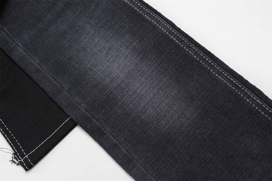 11.2 Oz Noir et noir Derrière Tissu en denim