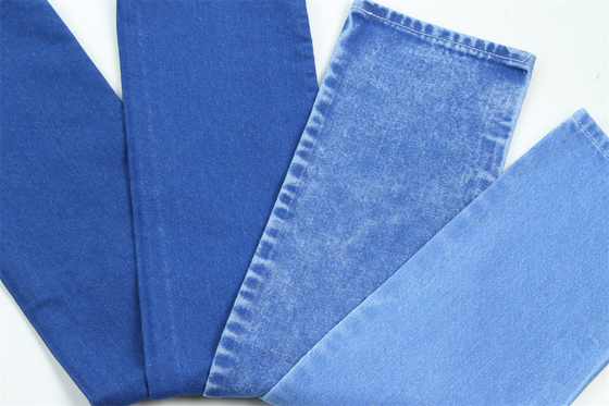 Vibrant et unique couleur bleue Tissu denim rigide 100% coton pleine largeur 180cm