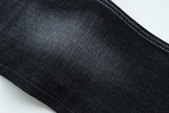 100% coton crosshatch drap denim tissu rigide pour le style de la mode 13 oz couleur noire vente à chaud au marché indien