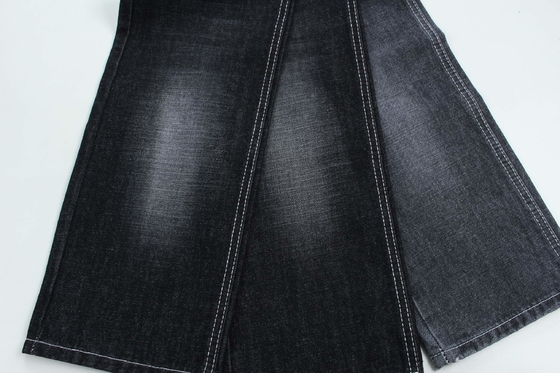 100% coton crosshatch drap denim tissu rigide pour le style de la mode 13 oz couleur noire vente à chaud au marché indien
