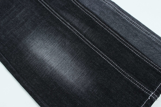 100% coton crosshatch drap denim tissu rigide pour le style de la mode 13 oz couleur noire vente à chaud au marché indien