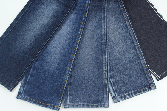 Tissu bleu denim rigide 100% coton recyclé pour le travail