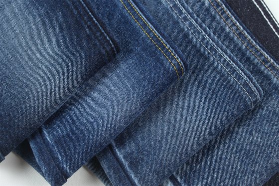 Tissu bleu denim rigide 100% coton recyclé pour le travail