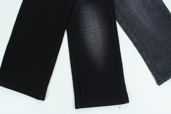 11.2 Oz Noir et noir Derrière Tissu en denim