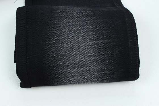 11.2 Oz Noir et noir Derrière Tissu en denim