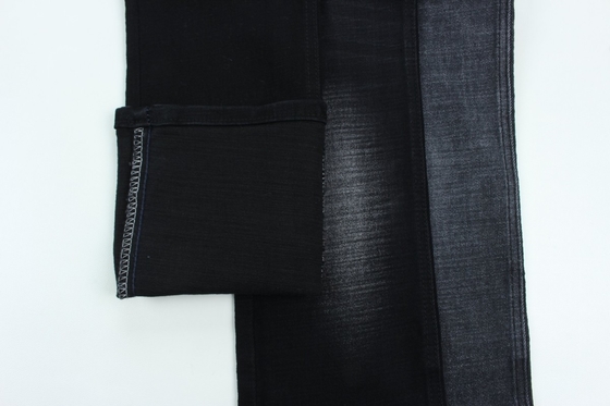 11.2 Oz Noir et noir Derrière Tissu en denim