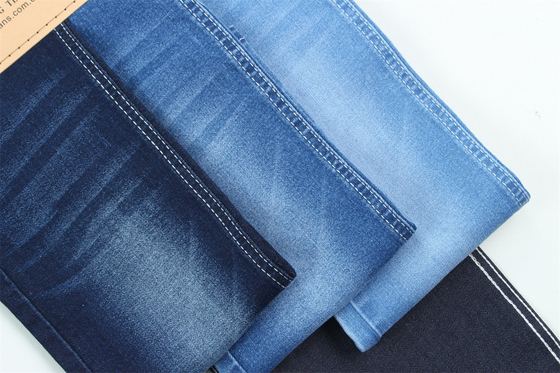 10.5 oz Super étirement denim tissu pour femmes d'été Jeans coton polyester rayon spandex avec Warp Slub haute étirement
