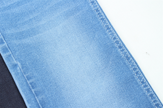 10.5 oz Super étirement denim tissu pour femmes d'été Jeans coton polyester rayon spandex avec Warp Slub haute étirement