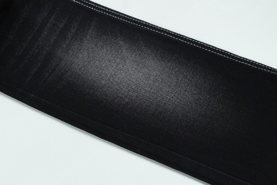 13.5oz couleur noire super sombre tissu denim rigide 100% coton fil recyclé pour le travailleur Jean Tissu Noir Noir arrière