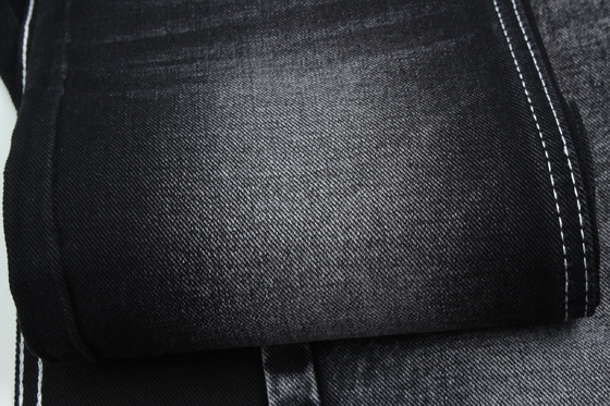 13.5oz couleur noire super sombre tissu denim rigide 100% coton fil recyclé pour le travailleur Jean Tissu Noir Noir arrière