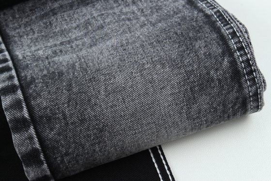 13.5oz couleur noire super sombre tissu denim rigide 100% coton fil recyclé pour le travailleur Jean Tissu Noir Noir arrière
