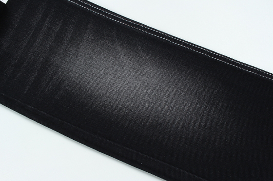 13.5oz couleur noire super sombre tissu denim rigide 100% coton fil recyclé pour le travailleur Jean Tissu Noir Noir arrière
