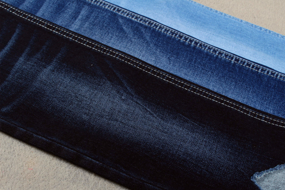 Tissu en denim à haute étirement bleu indigo pour jeans