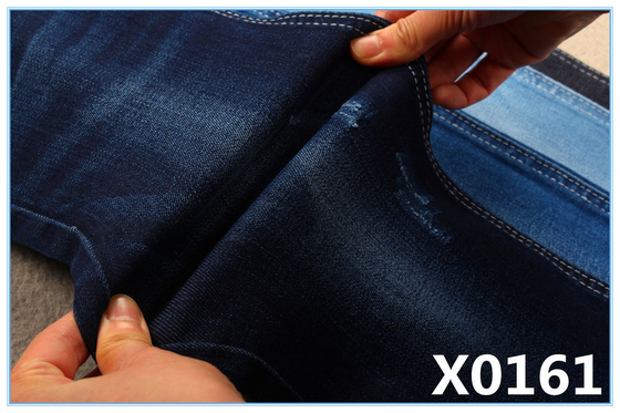 Tissu en denim à haute étirement bleu indigo pour jeans