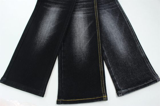 Noir Noir coton polyester rayon spandex denim tissu pour les jeans