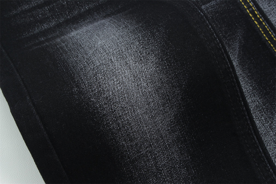 Noir Noir coton polyester rayon spandex denim tissu pour les jeans