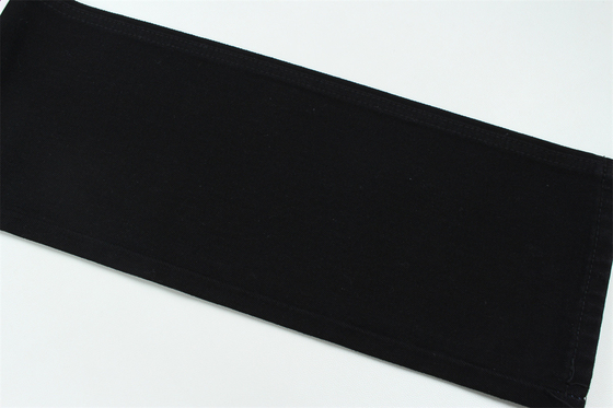 11 oz de denim rigide 56%C 44%P Noir et noir arrière largeur 180cm