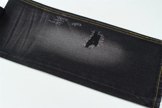 11 oz de denim rigide 56%C 44%P Noir et noir arrière largeur 180cm