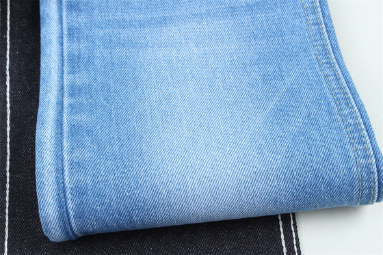 11.5oz Tissu denim rigide 100% C Pour le style de la marque Jeans Boyfriend Style Soft Handfeel Couleur bleu super foncé