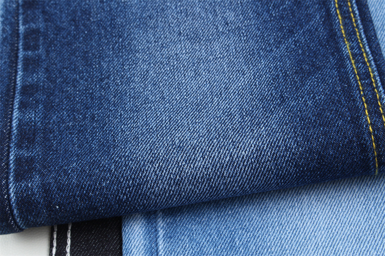 11.5oz Tissu denim rigide 100% C Pour le style de la marque Jeans Boyfriend Style Soft Handfeel Couleur bleu super foncé
