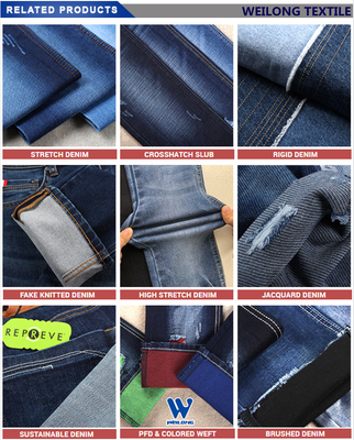 Populaire 9 Oz coton polyester denim tissu Jean tissu textile