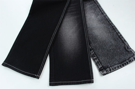 Bon prix 190cm 13oz noir noir coton polyester rigide denim tissu pour les jeans en ligne